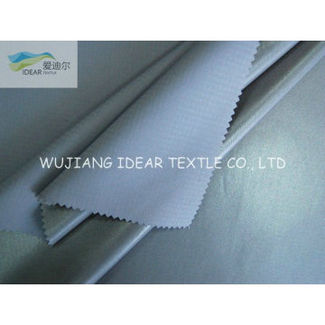 Full-Dull Swallow Gird Polyester Pongee Fabric PU Pearl-like Coating